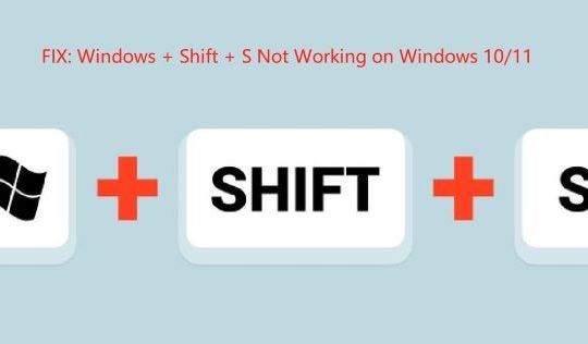 windows shift s not working