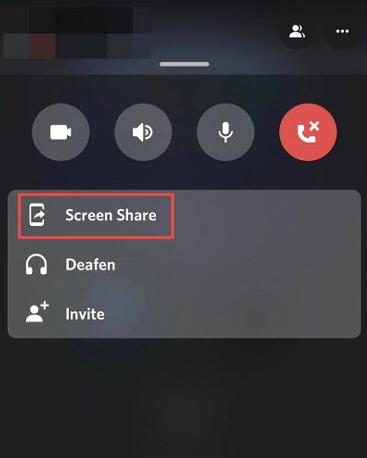 discord phone screen share