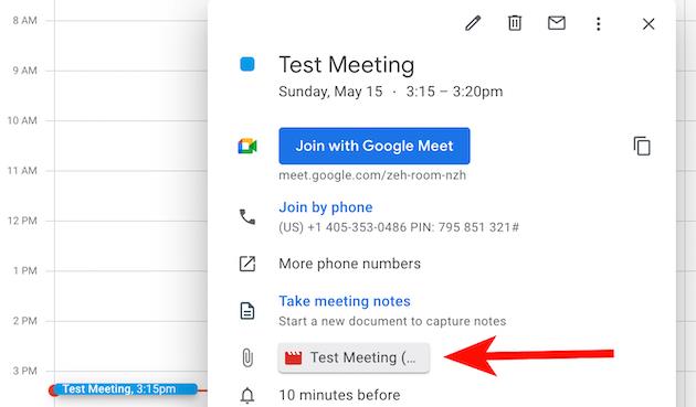 google calendar recorded google meet recordings video