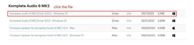 komplete audio 6 driver download for windows