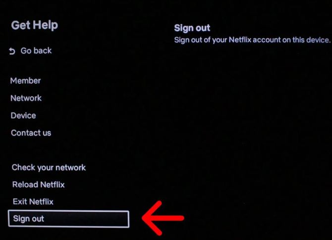 troubleshooting netflix sign out