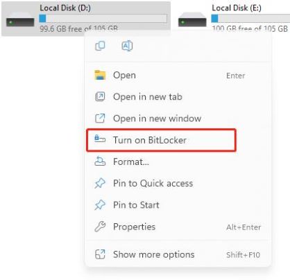 hard drive turn on bitlocker