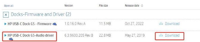hp usb c dock g5 driver download