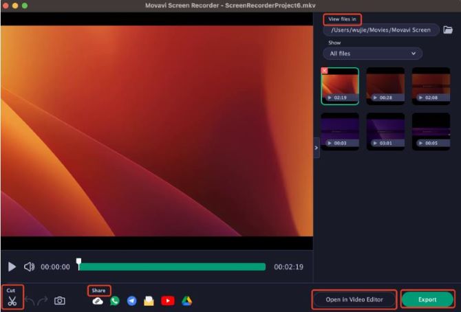 movavi screen recorder mac preview and edit