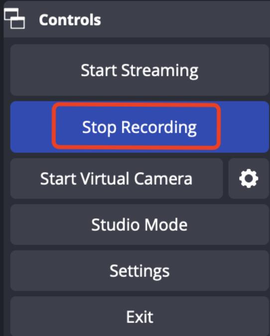 obs stop recording