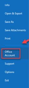 outlook click office account