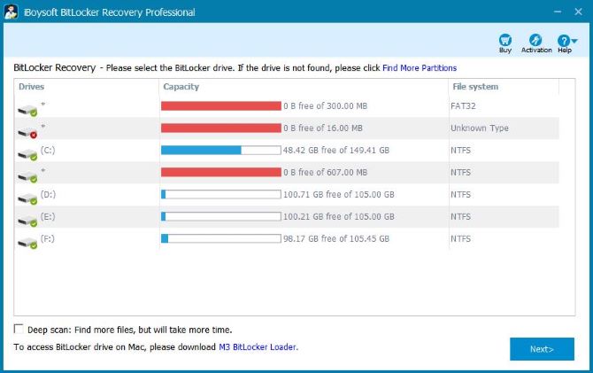 recover data from bitlocker recovery software