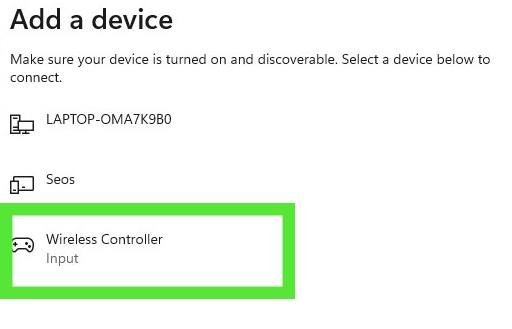 add device wireless controller