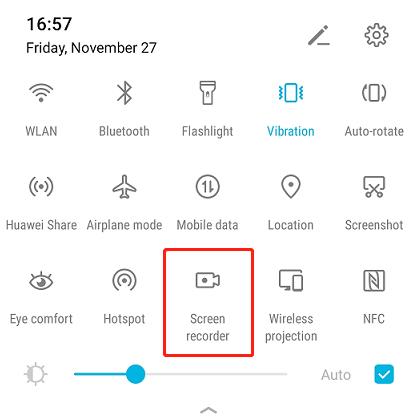 android click screen record icon