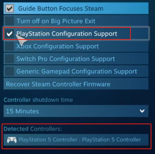 check playstation configuration support