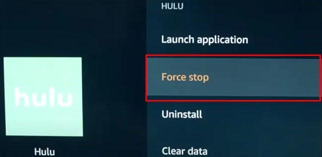 force stop hulu