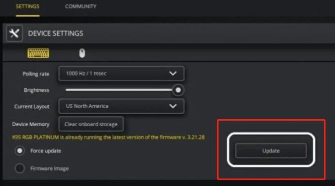 corsair update firmware