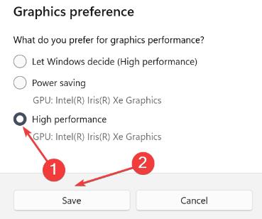 graphic prefermance high prefermance