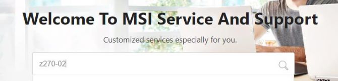 msi support page