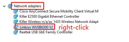 network adapters linksys