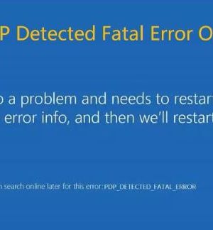 pnp detected fatal error home page