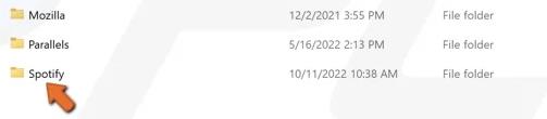 app data spotify folder