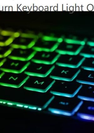 how to turn keyboard light on lenovo laptop