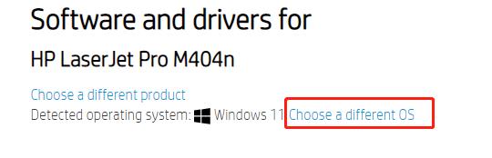 hp m404n driver choose a different os