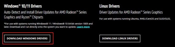 amd official site download windows drivers