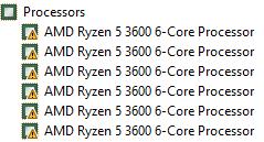 amd ryzen 5 3600 drivers expand processors