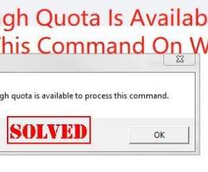 not enough quota is available to process this command