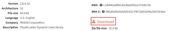physxloader.dll files download