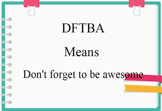 what does dftba mean