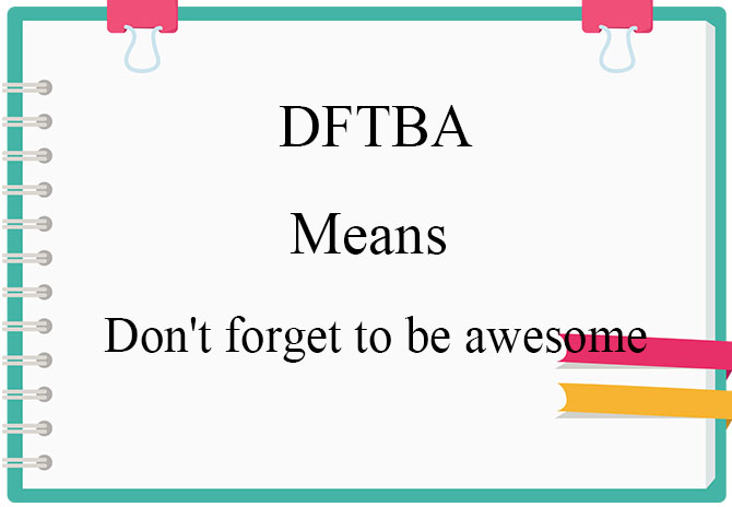 what does dftba mean
